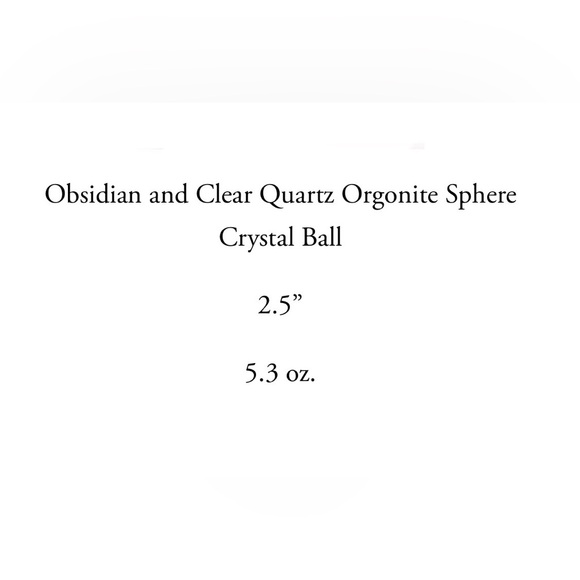 Obsidian & Clear Quartz Crystal Orgonite Sphere - Picture 4 of 6